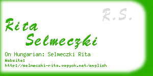 rita selmeczki business card